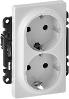 Розетка с заземлением без рамки Legrand Valena Life 1-м. 2 мод. белый картинка